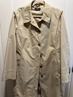 Lands' End Classic Light Beige Trench Coat